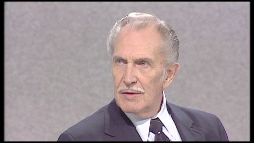 Screen shot for Vincent Price on “Aspel & Company”