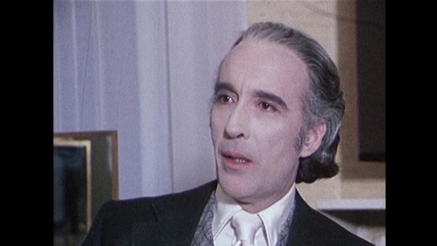Screen shot for Archival French TV Interview with Actor Christopher Lee