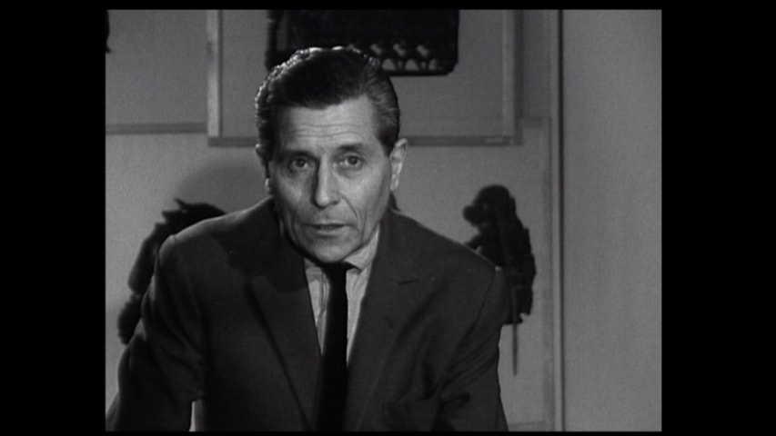 Screen shot for Archival Interviews with Director Georges Franju on “Blood of the Beasts”