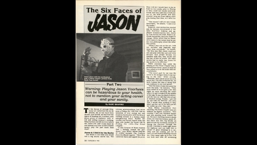 Screen shot for “The Six Faces of Jason, Part Two”