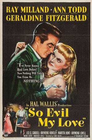 So Evil My Love poster