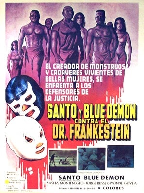 Poster of Santo and Blue Demon vs. Dr. Frankenstein