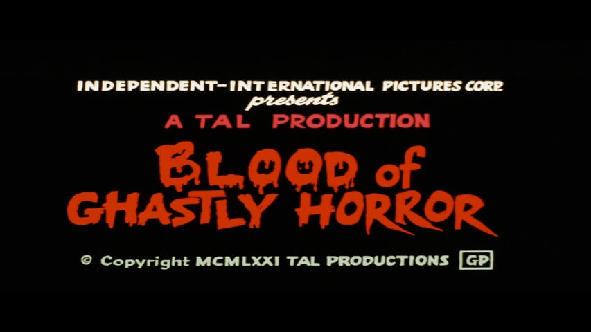 Blood of Ghastly Horror title screen