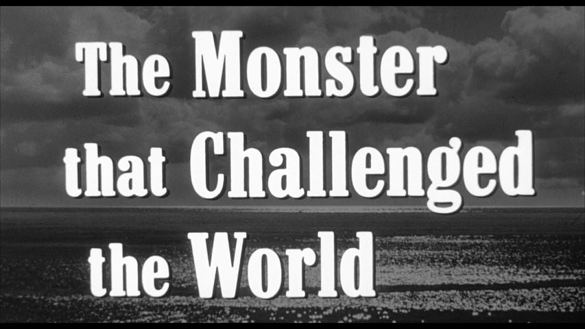The Monster That Challenged the World title screen