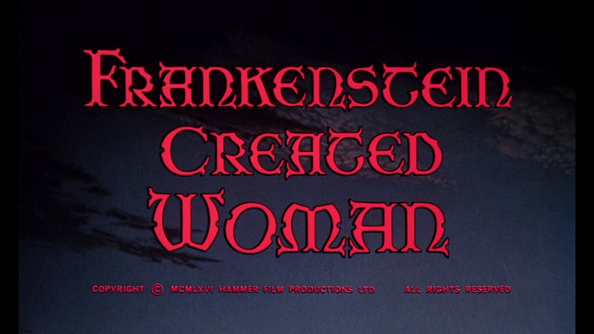 Frankenstein Created Woman title screen