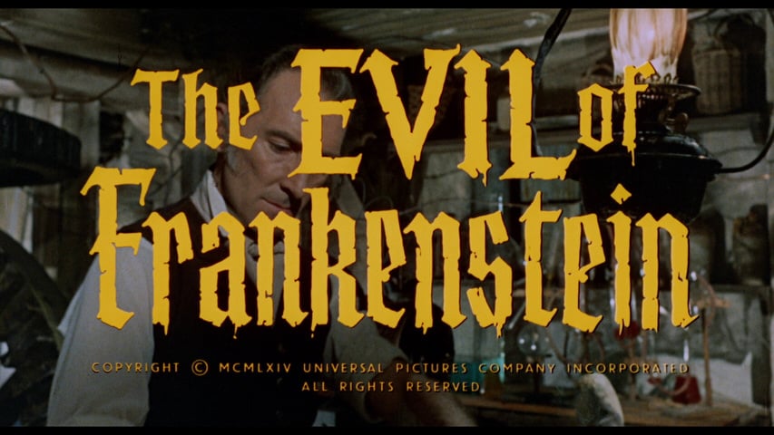 The Evil of Frankenstein title screen