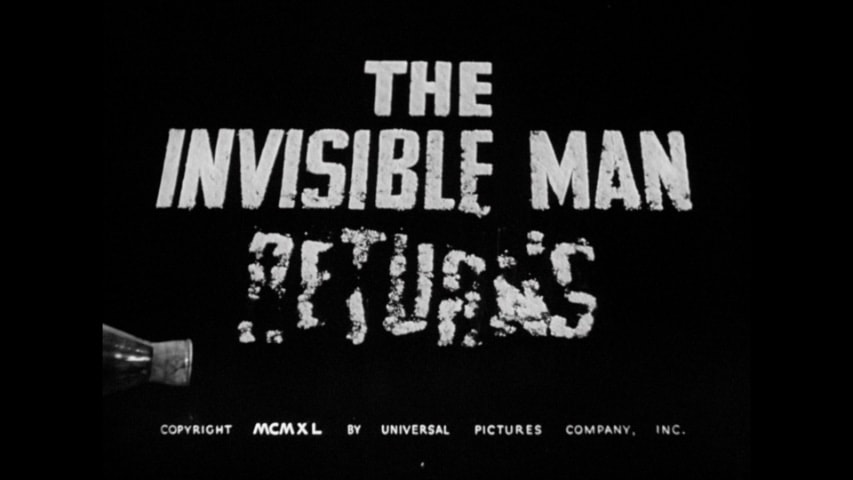 The Invisible Man Returns title screen