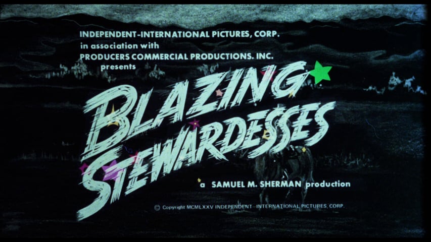 Blazing Stewardesses title screen