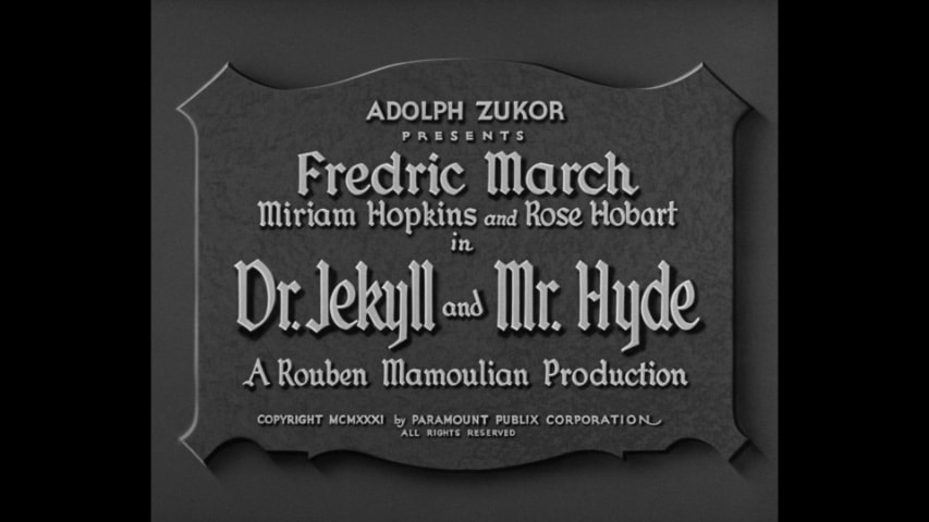 Dr. Jekyll and Mr. Hyde title screen