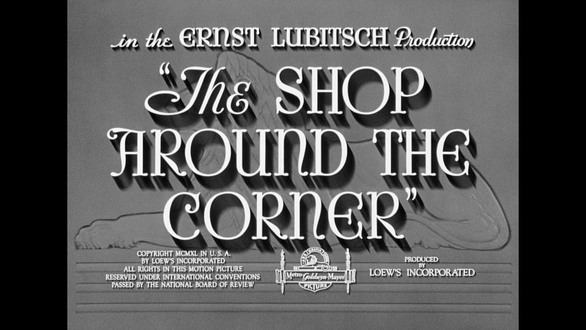 The Shop Around the Corner title screen