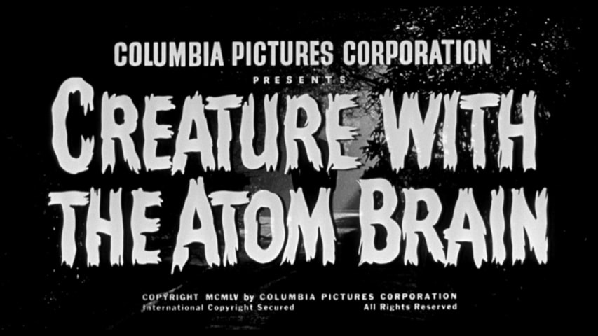 Creature with the Atom Brain title screen