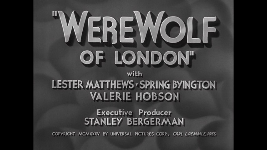 Werewolf of London title screen