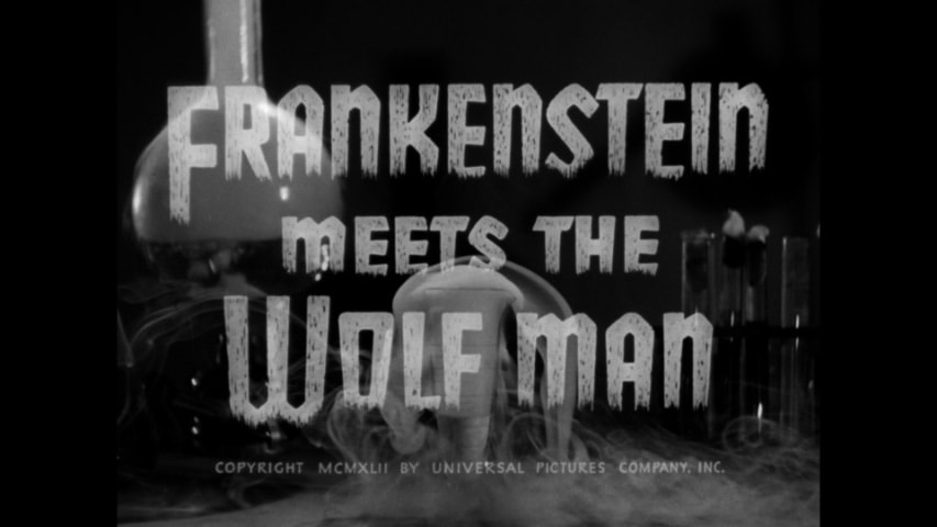 Frankenstein Meets the Wolf Man title screen