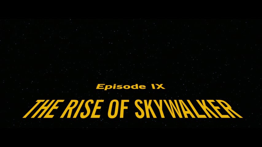 Star Wars: Episode IX - The Rise of Skywalker title screen