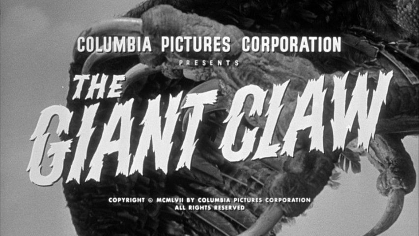 The Giant Claw title screen
