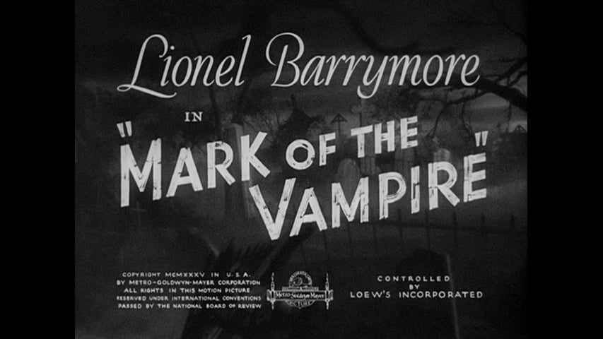 Mark of the Vampire title screen