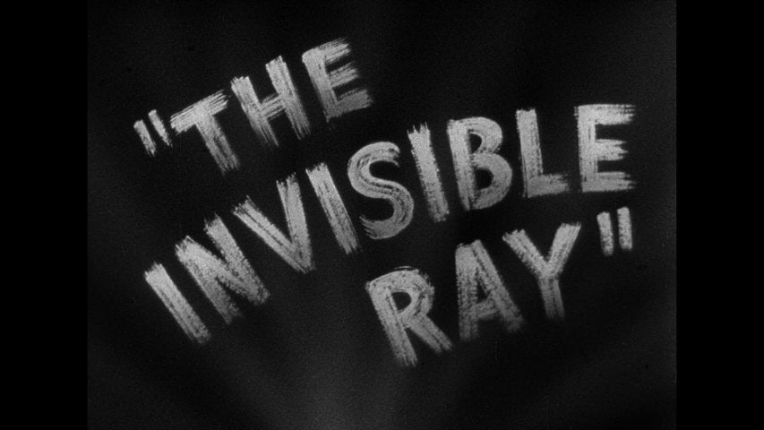 The Invisible Ray title screen