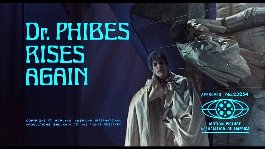 Dr. Phibes Rises Again title screen