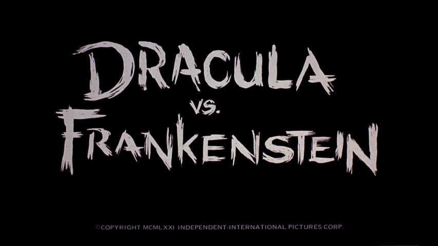 Dracula vs. Frankenstein title screen